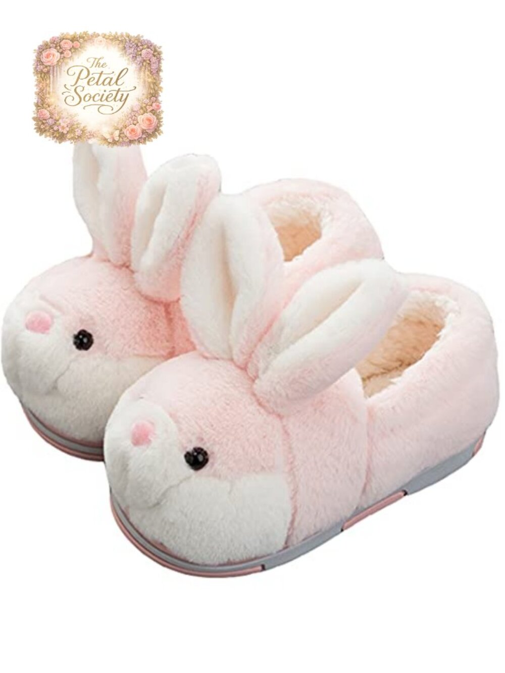Women's Cute Bunny Plush Slippers Memory Foam Non-Slip Indoor Outdoor